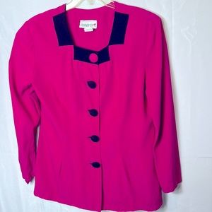 Amanda Joe Pink& Black Shacket Size 13/14 Gently worn Barbie Style